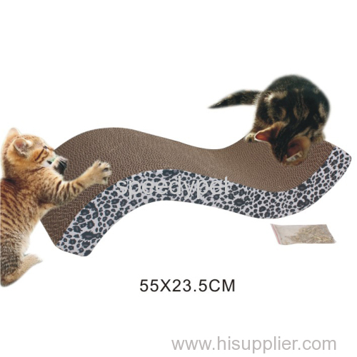 Cat scratcher corrugated board with steady feet