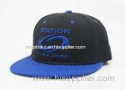 Outdoor Visor Sports Snapback Baseball Caps For Men, Black With Blue Brim