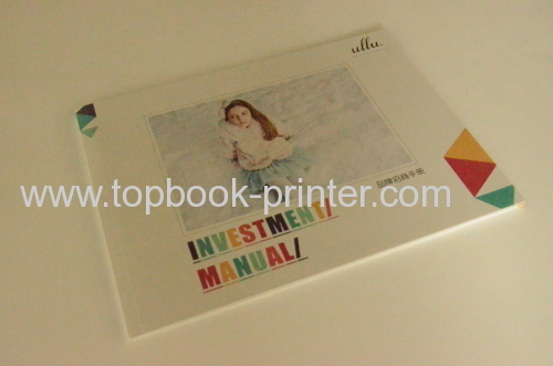 Print UV coated die-cut cover children garment landscape softcover book for advertising