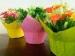 4 Inch - 8'' Office Decoration Flower Pot Covers with BOPP Film , Flowers Packing Material