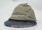 Warm Linen Peaked Duckbill Hat With Custom Leather Brim For Girls