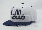 Custom Printed Inner White Flat Bill Hats Two Stone , Official Baseball Cap