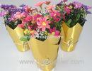 Metallic Film Handmade Flower Pot Covers for Decorative , Flower Packaging Bags