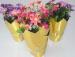 Metallic Film Handmade Flower Pot Covers for Decorative , Flower Packaging Bags