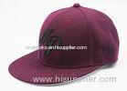 Dark Red Children Snapback Baseball Caps With 100% Cotton Twill Sweatband