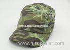 Leisure Camouflage Cotton Military Cap For Men Snapper Back Closure 58 CM