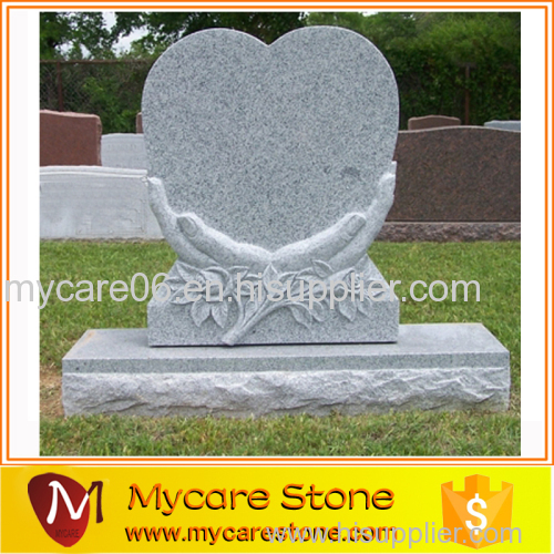 Heart in hands tombstone