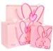 Rabbit Pattern Cute Paper Gift Bags , Custom Paper Shopping Bags for Retail store