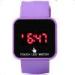 Purple LED Digital Wrist Watch For Girl Plastic Case + Silicone Wristband OEM ODM