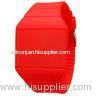 Ultra Thin Silicone Red LED Digital Watch , Advertising Lady Wrist Watch