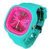 Interchangeable Light Up Silicone Jelly Watch For Women , Silicone Square Watch