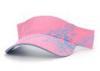 Ladies Velcro Closure Sun Protection Visor Pink Cap Printed Adjustable