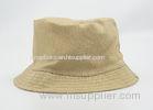 Blank Khaki Women / Men Fashion Bucket Hats For Adults , 100% Cotton