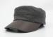 Cotton Wool Blend Military Cap Leather Bill Adjustable For Lady / Women