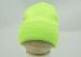 Acrylic Winter Fluorescence Green Beanie Hats Knitted Super Elastic