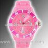 Female Silicone Bracelet Quartz Movement Watch , 38mm Size Case ROHS CE EN71