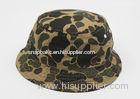 Cotton Comouflage Fishing Bucket Hat Inner Embroidery , Men Sun Hats