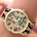 Vintage Geneva Flower Watch Women For Christmas Gift / Eiffel Tower Wrist Watch