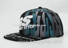 Cotton Twill Printed Baseball Caps 3D Embroidery Snapback Adjustable