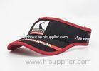 Customized Flat Embroidery Sun Visor Cap Adjustable Velcro Without Crown