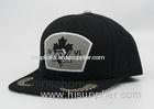 Party Patch Embroidered Snapback Flat Caps Flat Bill Black 100% Acrylic