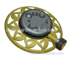 8-Pattern Metal Turret Water Lawn Sprinkler