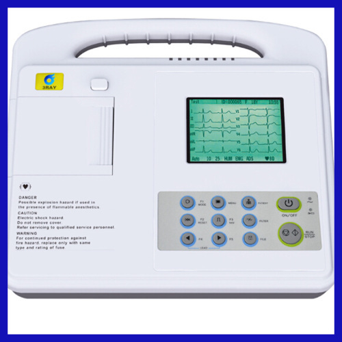 3 Channel 3.8 inch LCD ecg machine with interpretation