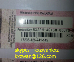 wholesale coa sticker of 100% genuine windows 7 ultimate / professional oem key with dell hp