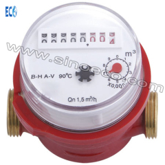 Single jet Dry dial Water Meter with Impulse