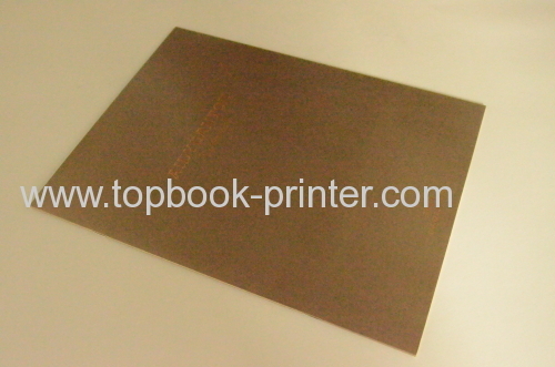 Hot stamped cover saddle stitched certificate introduction brochure