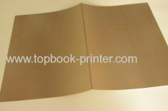 Hot stamped cover saddle stitched certificate introduction brochure
