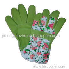Ladies PVC coated garden gloves