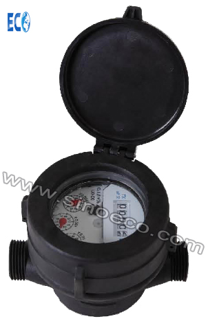 Single jet Liquid sealed Plastic Water Meter