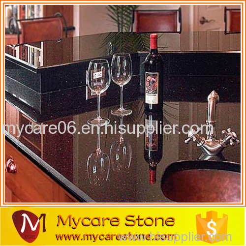 Customized kitchen black galaxy countertop