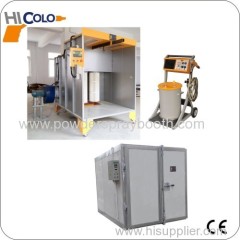 powder coating line for coating wheels and cycle frames