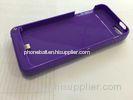 Purple Extended Phone Battery Case Support Ios8 , Power Bank Charging Case