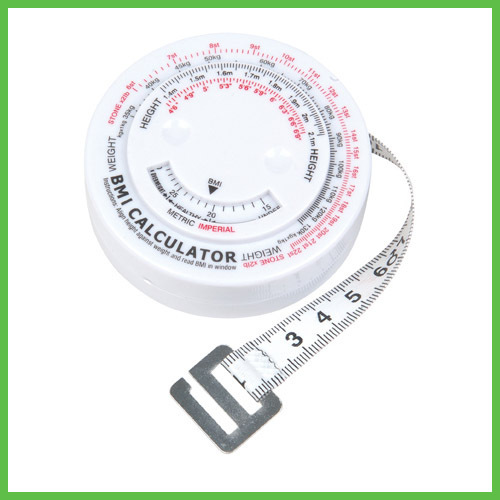 Round Plastic BMI Calculator Measuring Tape