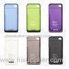 Black / White iPhone 4s Charge Case Backup Battery Pack Cover 2000mah Power Bank