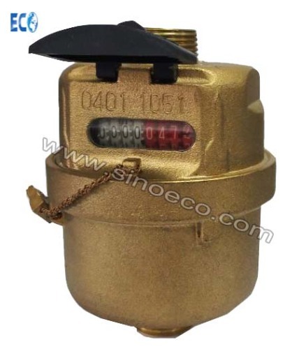 Volumetric Rotary Piston Brass / Plastic Water Meter DN15~DN25