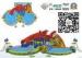 Colorful Amazing Inflatable Water Park Rental With Double Slides