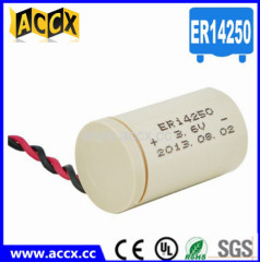 3.6V 1200mAh lithium battery 1/2AA 14250