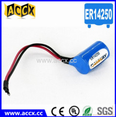 3.6V 1200mAh lithium battery 1/2AA 14250