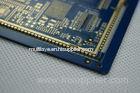 Semi Holes Blue Solder PCB Board Fabrication / Multilayer 20 Layer PCB