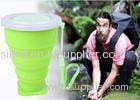 Customized Durable 7.5Oz Silicone Folding Cup , Silicone travel mug heat resistance