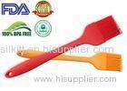 Outdoor Silicone Kitchen Tools , BPA Free Silicone Basting Brush Red color