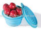 BPA Free Durable LFGB Standard Blue silicone kitchen utensils , Silicone Bowl for Fruit