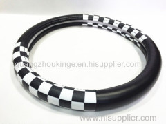 new design grid rubber molded car steering wheel cover