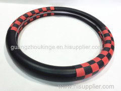 new design grid rubber molded car steering wheel cover