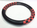 new design grid rubber molded car steering wheel cover