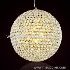 The iron ball crystal hanging lamp LED crystal lamp Led Art Chandelier pendant lamp